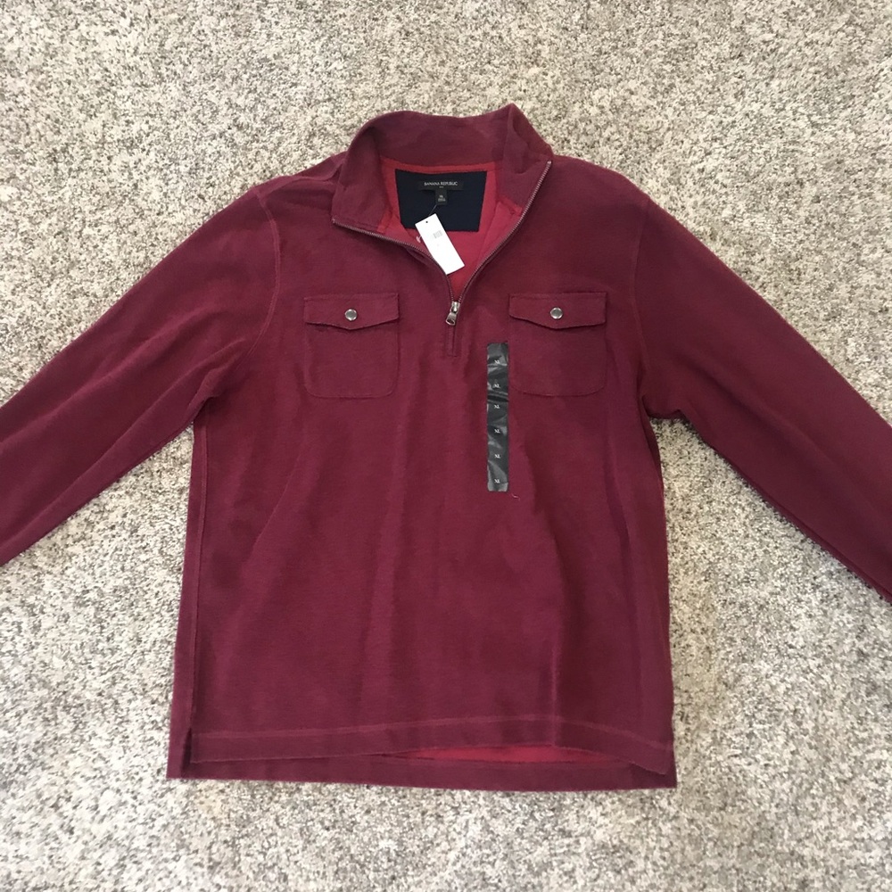 Banana Republic - Quilted Half ZIP Pullover